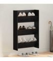 vidaXL Shoe Cabinet Black Oak 60 x 18 x 90 cm Engineered Wood