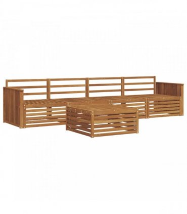 vidaXL Outdoor Sofa Set 5 pcs Natural Solid Acacia Wood