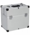 vidaXL Tool Case 38x22.5x34 cm Silver Aluminum