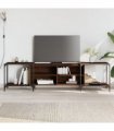 vidaXL TV Cabinet Brown Oak 203x37x50 cm Engineered Wood