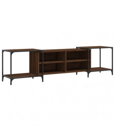vidaXL TV Cabinet Brown Oak 203x37x50 cm Engineered Wood