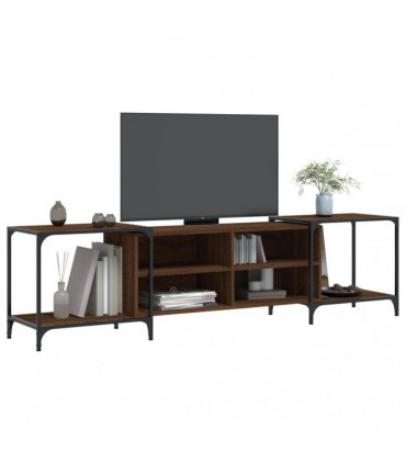 vidaXL TV Cabinet Brown Oak 203x37x50 cm Engineered Wood