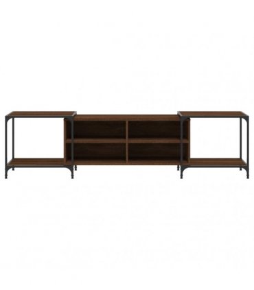 vidaXL TV Cabinet Brown Oak 203x37x50 cm Engineered Wood