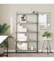 vidaXL Bookcase 5-Tier Grey Sonoma 80x30x154 cm Engineered Wood