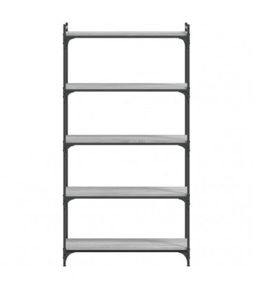vidaXL Bookcase 5-Tier Grey Sonoma 80x30x154 cm Engineered Wood