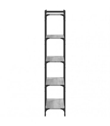 vidaXL Bookcase 5-Tier Grey Sonoma 80x30x154 cm Engineered Wood