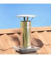 vidaXL Chimney Extension Silver 35 x 35 x 65 cm Stainless Steel