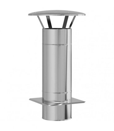 vidaXL Chimney Extension Silver 35 x 35 x 65 cm Stainless Steel