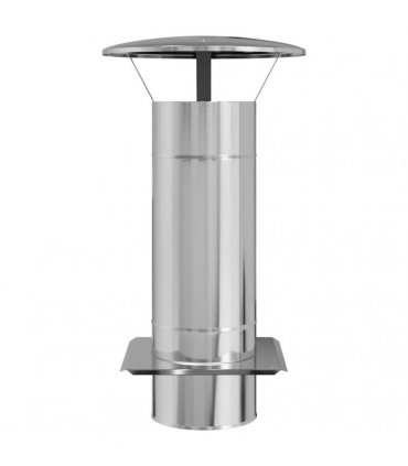 vidaXL Chimney Extension Silver 35 x 35 x 65 cm Stainless Steel
