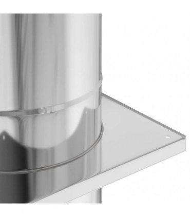 vidaXL Chimney Extension Silver 35 x 35 x 65 cm Stainless Steel