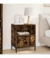 vidaXL Bedside Cabinet Smoked oak 49 x 36 x 61 cm Engineered wood