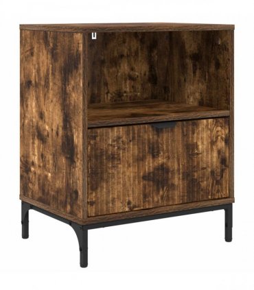 vidaXL Bedside Cabinet Smoked oak 49 x 36 x 61 cm Engineered wood