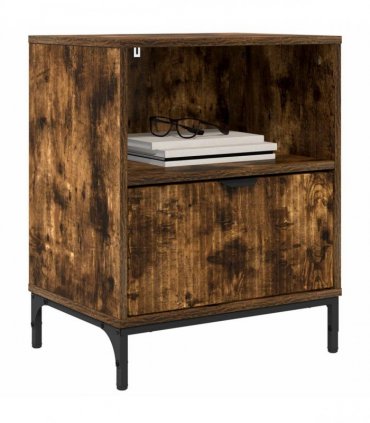 vidaXL Bedside Cabinet Smoked oak 49 x 36 x 61 cm Engineered wood