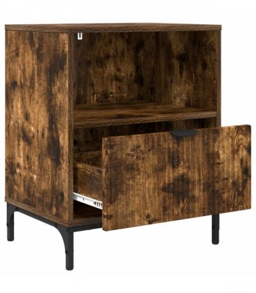 vidaXL Bedside Cabinet Smoked oak 49 x 36 x 61 cm Engineered wood