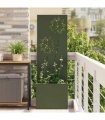vidaXL Garden Privacy Screen Olive green 50 x 140 cm Cold-rolled steel