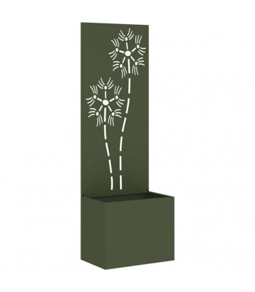 vidaXL Garden Privacy Screen Olive green 50 x 140 cm Cold-rolled steel