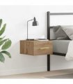 vidaXL Bedside Cabinet Artisan Oak 35 x 35 x 20 cm Engineered Wood