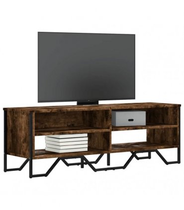 vidaXL TV Cabinet Smoked Oak 122x34x41 cm Engineered Wood