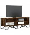 vidaXL TV Cabinet Smoked Oak 122x34x41 cm Engineered Wood