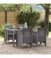 vidaXL Garden Chair 4 pcs Light Grey 53 x 49 x 85 cm Polypropylene