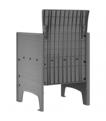 vidaXL Garden Chair 4 pcs Light Grey 53 x 49 x 85 cm Polypropylene