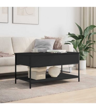 vidaXL Coffee Table | Black | Engineered wood, metal | Medium | Coffee Table