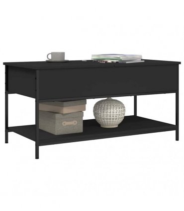vidaXL Coffee Table | Black | Engineered wood, metal | Medium | Coffee Table