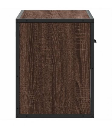 vidaXL TV Cabinet Brown Oak 60x31x39.5 cm Engineered Wood and Metal
