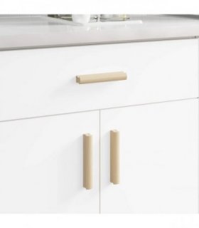 vidaXL Straight Handle 587 pcs Natural Wood Color 130 x 25 x 30 mm