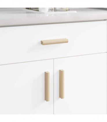 vidaXL Straight Handle 587 pcs Natural Wood Color 130 x 25 x 30 mm