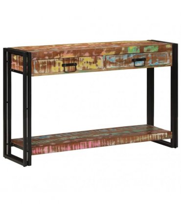 vidaXL Console Table Multicolour 120 x 33 x 75 cm Solid Reclaim Wood