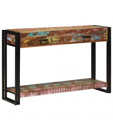 vidaXL Console Table Multicolour 120 x 33 x 75 cm Solid Reclaim Wood