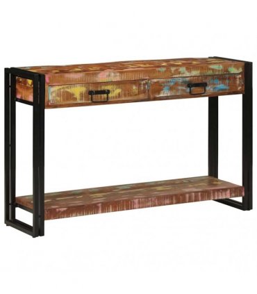 vidaXL Console Table Multicolour 120 x 33 x 75 cm Solid Reclaim Wood