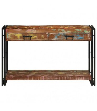 vidaXL Console Table Multicolour 120 x 33 x 75 cm Solid Reclaim Wood