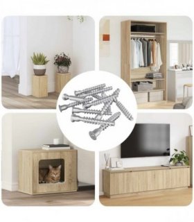 vidaXL Confirmat Screws 2500 pcs Silver Metal