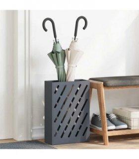 vidaXL Rain Umbrella Stand Anthracite 28 x 12 x 41 cm Steel