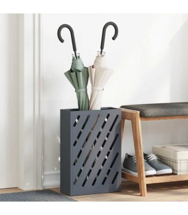 vidaXL Rain Umbrella Stand Anthracite 28 x 12 x 41 cm Steel