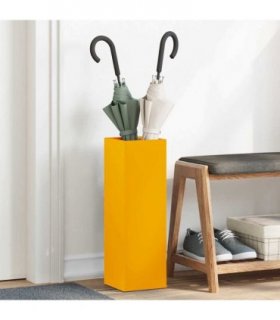 vidaXL Rain Umbrella Stand Mustard 15.5 x 15.5 x 49 cm Steel