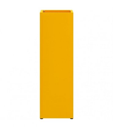 vidaXL Rain Umbrella Stand Mustard 15.5 x 15.5 x 49 cm Steel