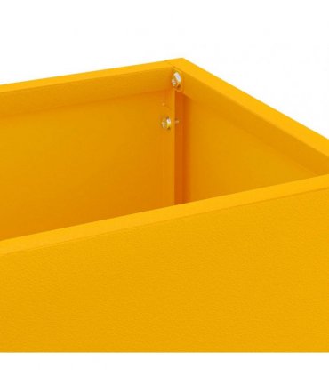 vidaXL Rain Umbrella Stand Mustard 15.5 x 15.5 x 49 cm Steel