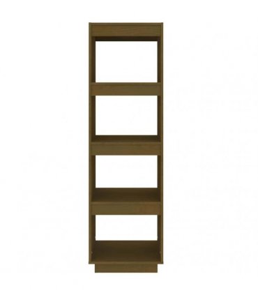vidaXL Book Cabinet/Room Divider Honey Brown 40x35x135 cm Solid Pinewood