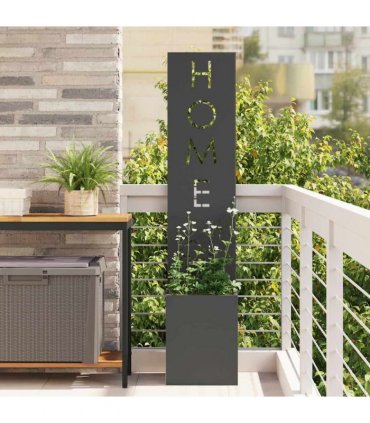 vidaXL Garden Privacy Screen Black 32 x 32 x 150 cm Cold-rolled steel