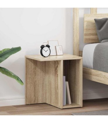 vidaXL End Table 2 pcs Sonoma Oak 37 x 32 x 40 cm Engineered Wood