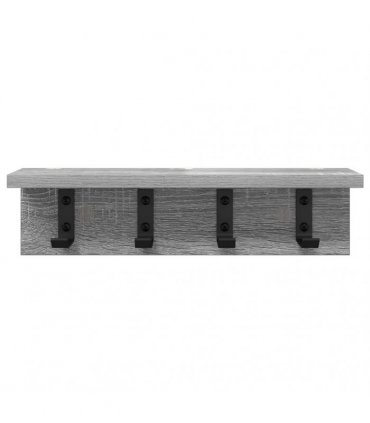 vidaXL Wall-Mounted Coat Rack Grey Sonoma 40 x 10.5 x 10.5 cm