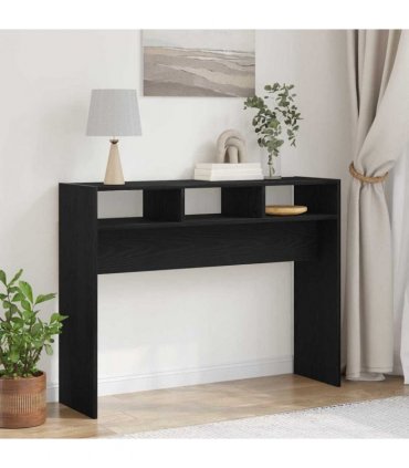 vidaXL Console Table Black oak 105 x 30 x 80 cm Engineered wood
