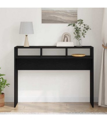 vidaXL Console Table Black oak 105 x 30 x 80 cm Engineered wood