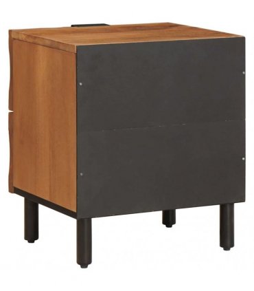vidaXL Bedside Cabinet Brown 40 x 33 x 46 cm Solid Mango Wood