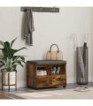 vidaXL Hall Bench with Cushion with Drawer Smoked Oak 60 x 38 x 46 cm