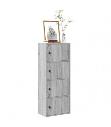 vidaXL Bookcase Grey Sonoma 40x24x102 cm Engineered Wood