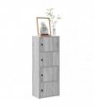vidaXL Bookcase Grey Sonoma 40x24x102 cm Engineered Wood